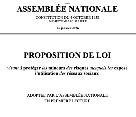 L’Assemblée nationale adopte l’interdiction des réseaux sociaux aux moins de 15 ans